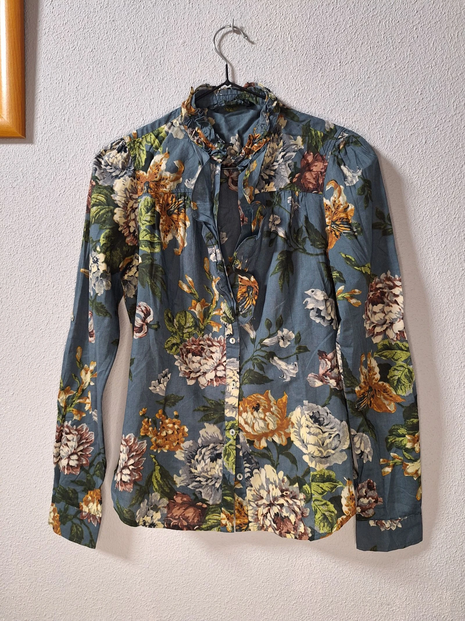 Camisa algodón Zara T.S estampado floral